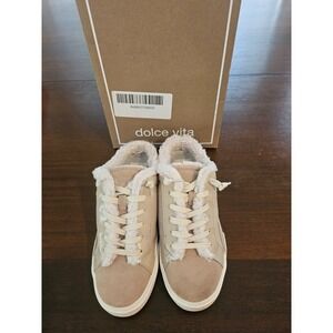 Dolce Vita Zantel Slide‎ Sneaker Dune Fur Inside Trim Shoe 6.5